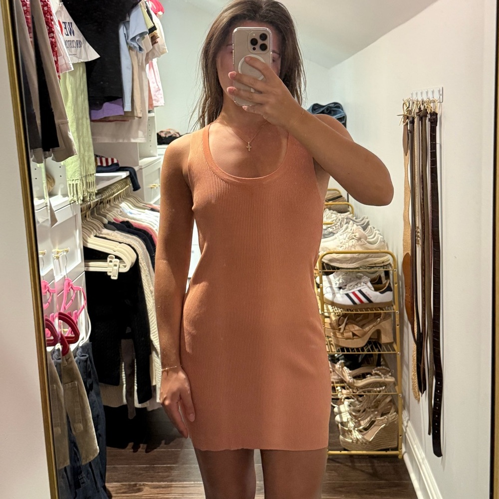 Zara Women's Peach Mini Dress